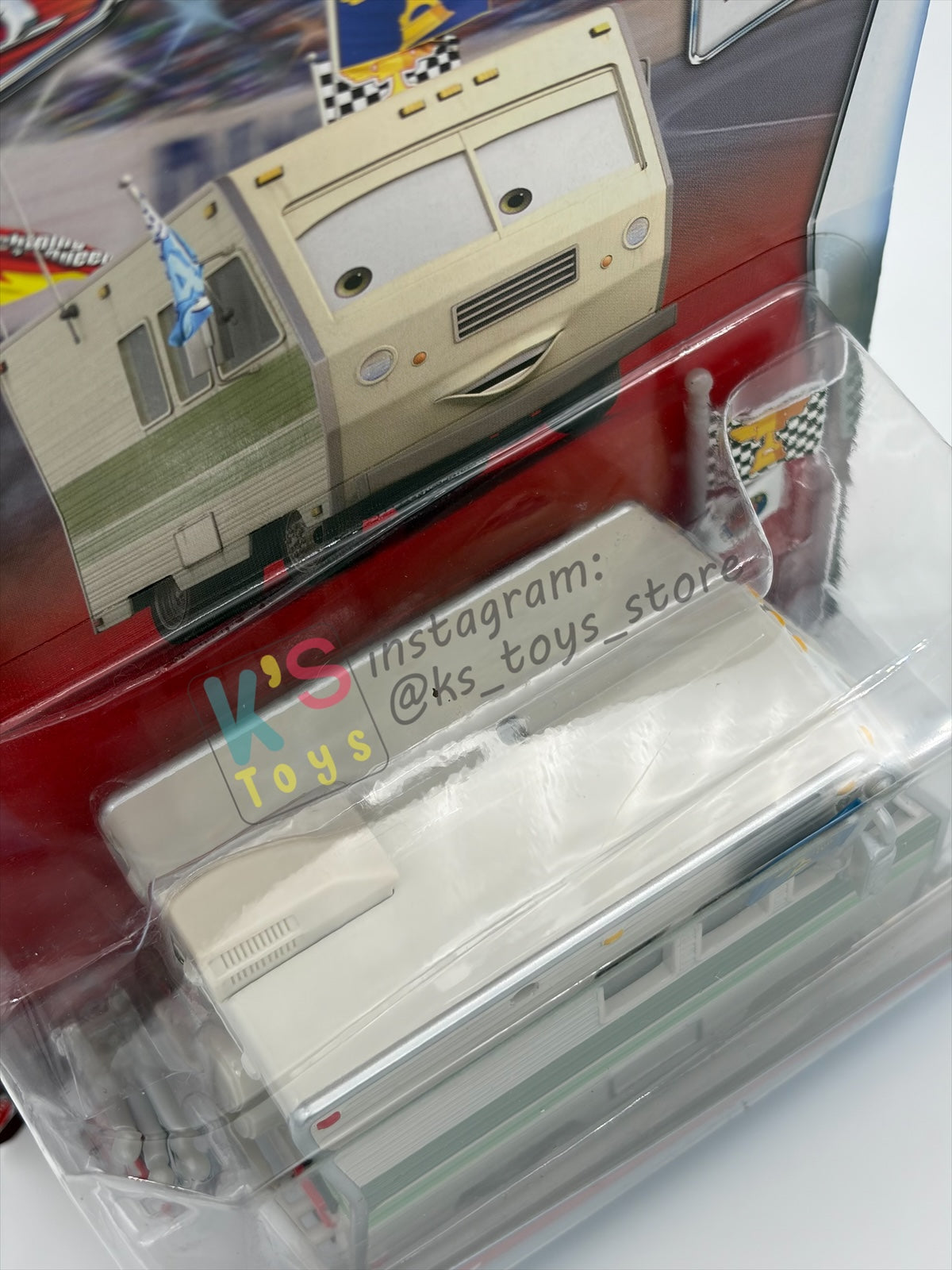RARE DELUXE DISNEY PIXAR CARS BY MATTEL, "DOUG RM" PISTON CUP SERIES - BNIP