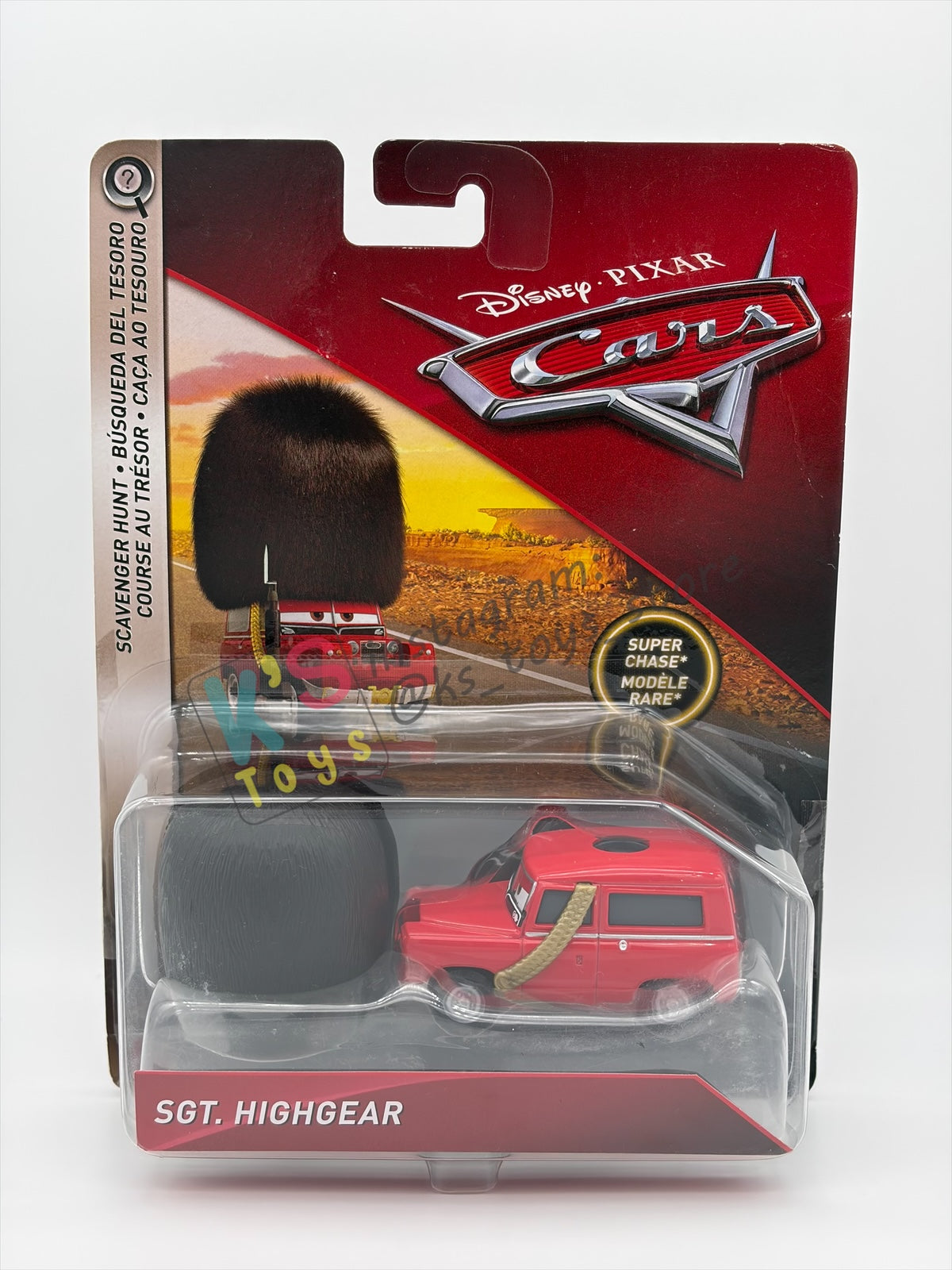 DELUXE DISNEY PIXAR CARS BY MATTEL - SGT HIGHGEAR - SCAVENGER HUNT SERIES - BNIP