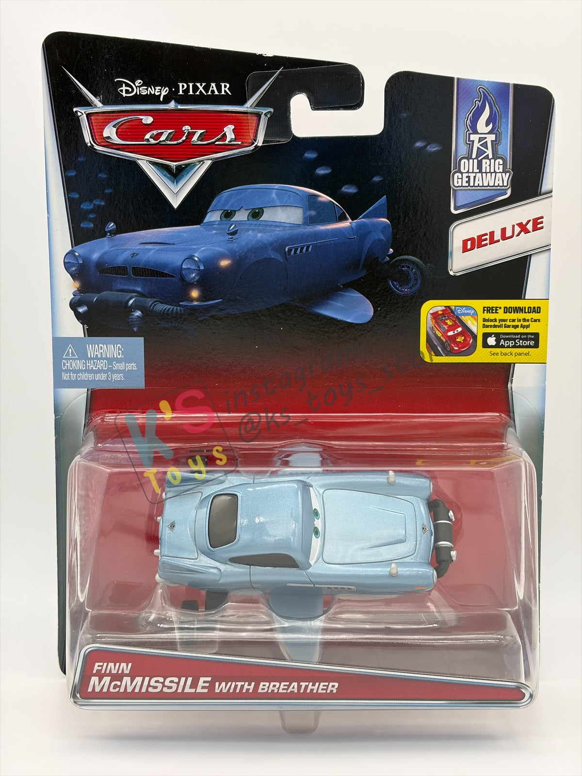 DELUXE DISNEY PIXAR CARS BY MATTEL - FINN MCMISSILE WITH BREATHER - OIL RIG GETAWAY SERIES - BNIP
