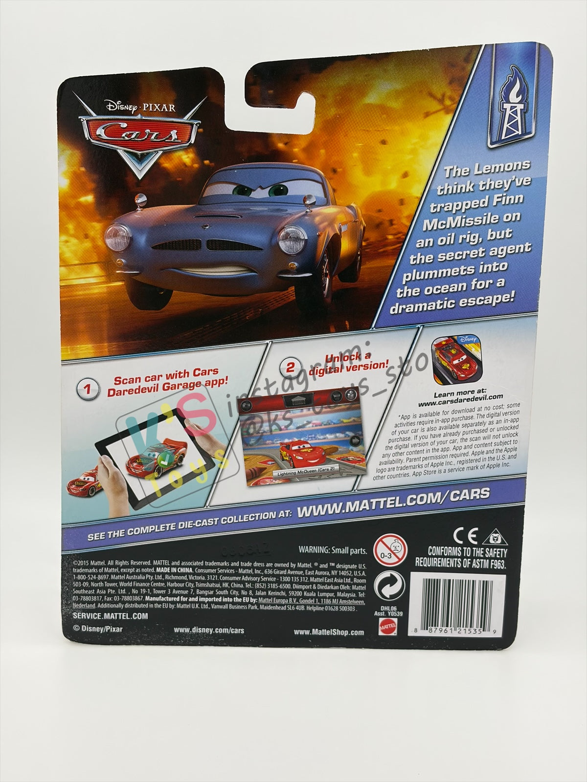 DELUXE DISNEY PIXAR CARS BY MATTEL - FINN MCMISSILE WITH BREATHER - OIL RIG GETAWAY SERIES - BNIP