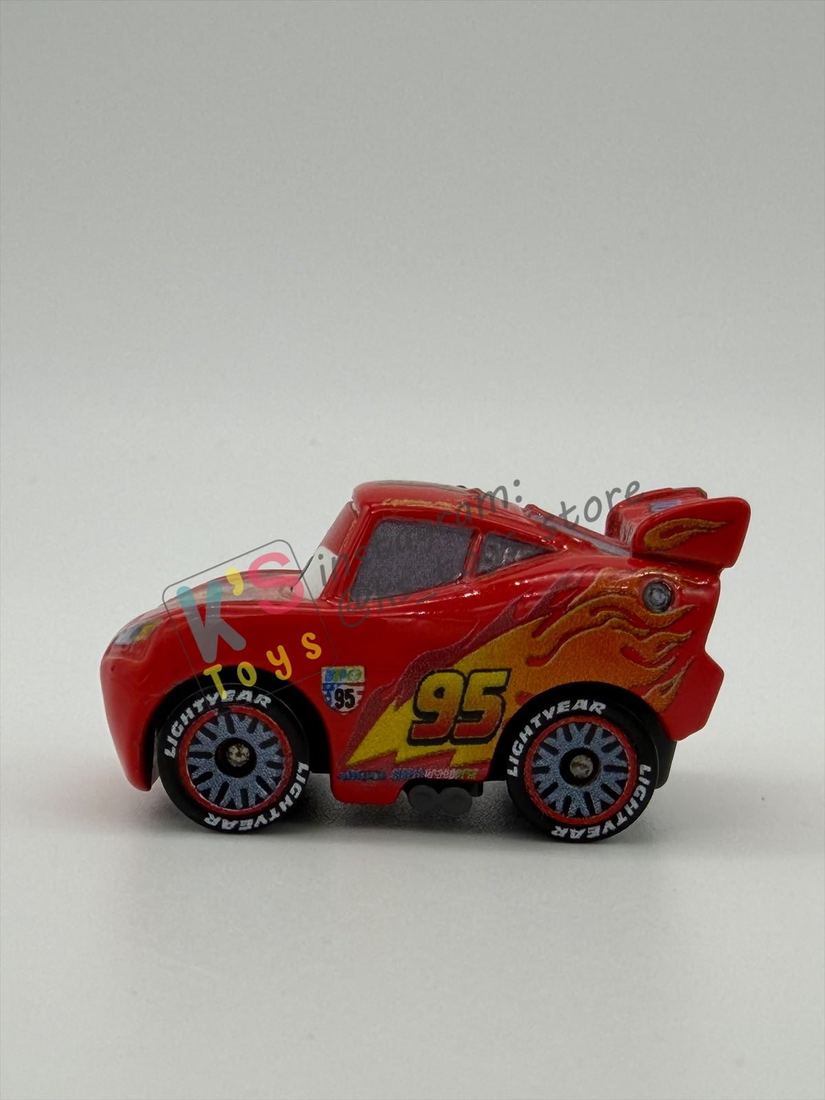 Loose Mini Racers Pixar Disney Cars, LIGHTNING MCQUEEN WITH RACING WHEELS - Mint / Near Mint Condition