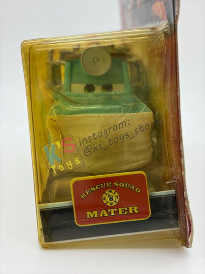 DISNEY PIXAR CARS 1:55 BY MATTEL, "DR. MATER WITH MASK UP" - CARS TOON RESCUE SQUAD MATER SERIES - BNIP