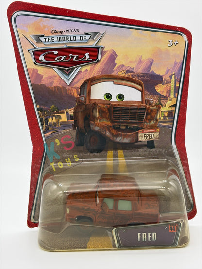 DISNEY PIXAR CARS 1:55 BY MATTEL, FRED - THE WORLD OF CARS SERIES - BNIP