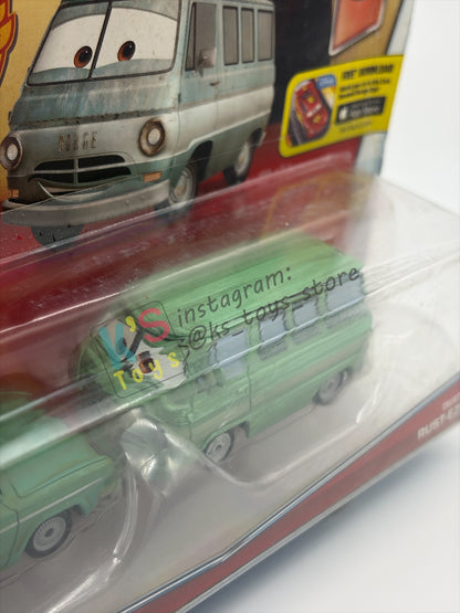 Disney Pixar Cars 1:55 by Mattel 2-Pack DUSTY RUST-EZE AND RUSTY RUST-EZE - RUST-EZE RACING CENTER SERIES - BNIP - READ DESCRIPTION!!!!!