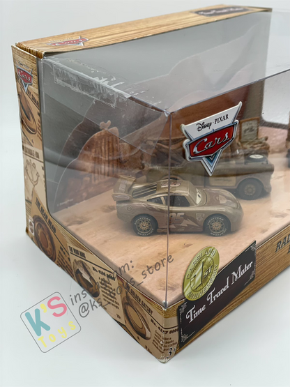 RARE DISNEY PIXAR CARS BY MATTEL, BUNDLE SET OF 2 GIFT SET TIME TRAVEL MATER - 1X RADIATOR SPRINGS BEGINNINGS 3-PACK GIFT SET AND 1X THE WEDDING DAY 2-PACK GIFT SET - BNIB