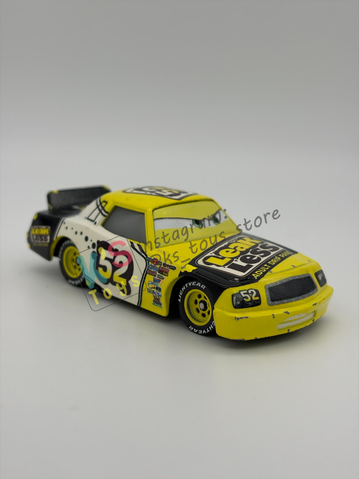PRE-OWNED / LOOSE DISNEY PIXAR CARS BY MATTEL - "CLAUDE SCRUGGS #52 LEAK LESS" - CARS SERIES - PLAYED CONDITION - READ DESCRIPTION!!!!!!!!!!!