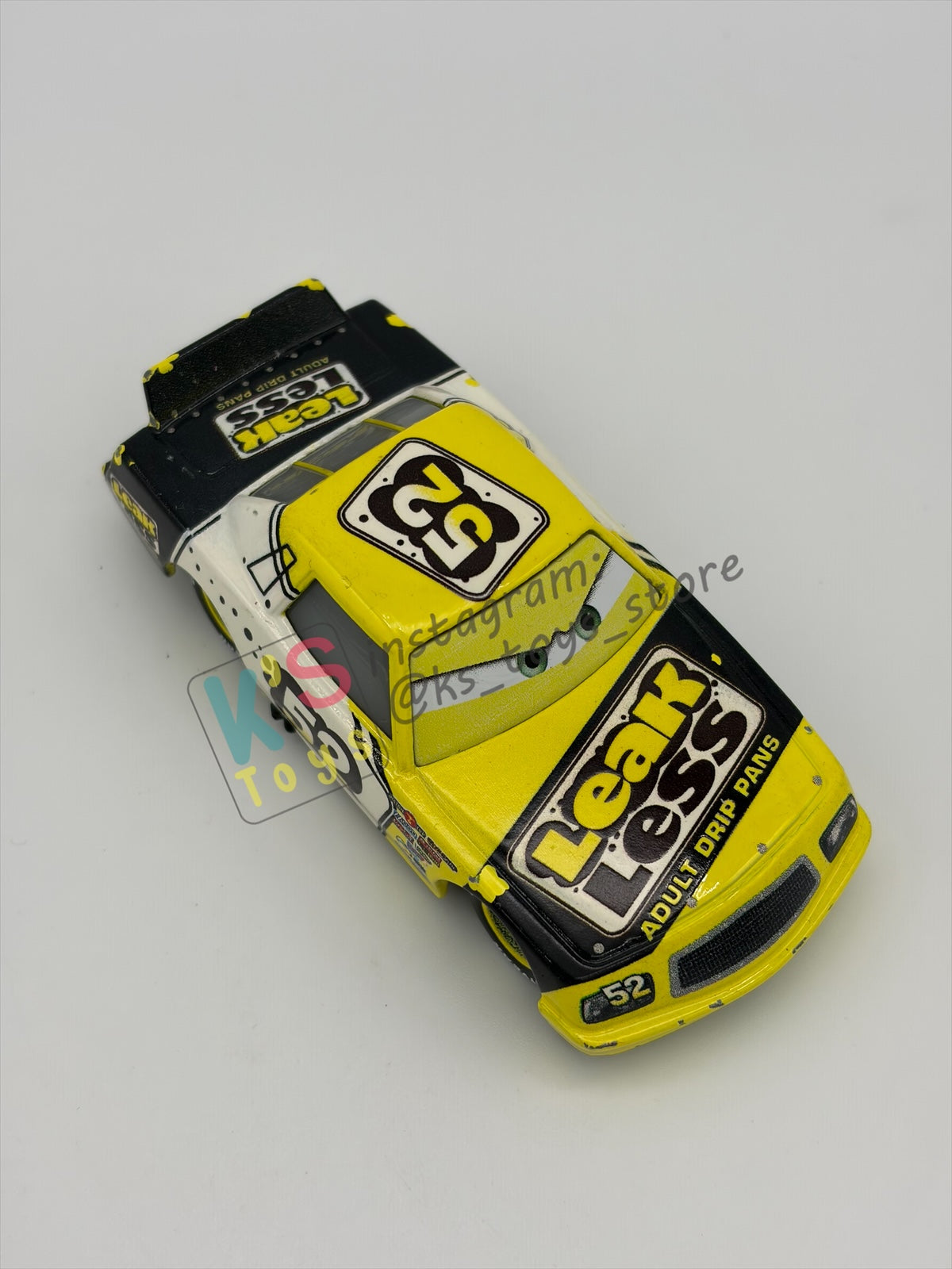 PRE-OWNED / LOOSE DISNEY PIXAR CARS BY MATTEL - "CLAUDE SCRUGGS #52 LEAK LESS" - CARS SERIES - PLAYED CONDITION - READ DESCRIPTION!!!!!!!!!!!