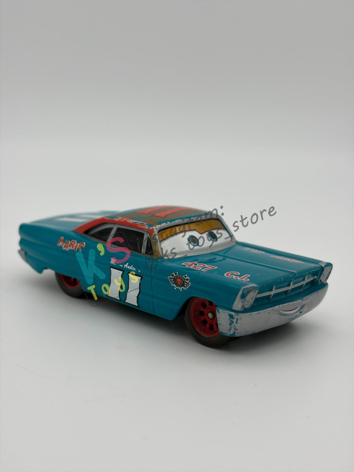 PRE-OWNED / LOOSE DISNEY PIXAR CARS BY MATTEL - "MARIO ANDRETTI RED RIMS" - CARS SERIES - PLAYED WITH GOOD CONDITION - READ DESCRIPTION!!!!!!!!!!!