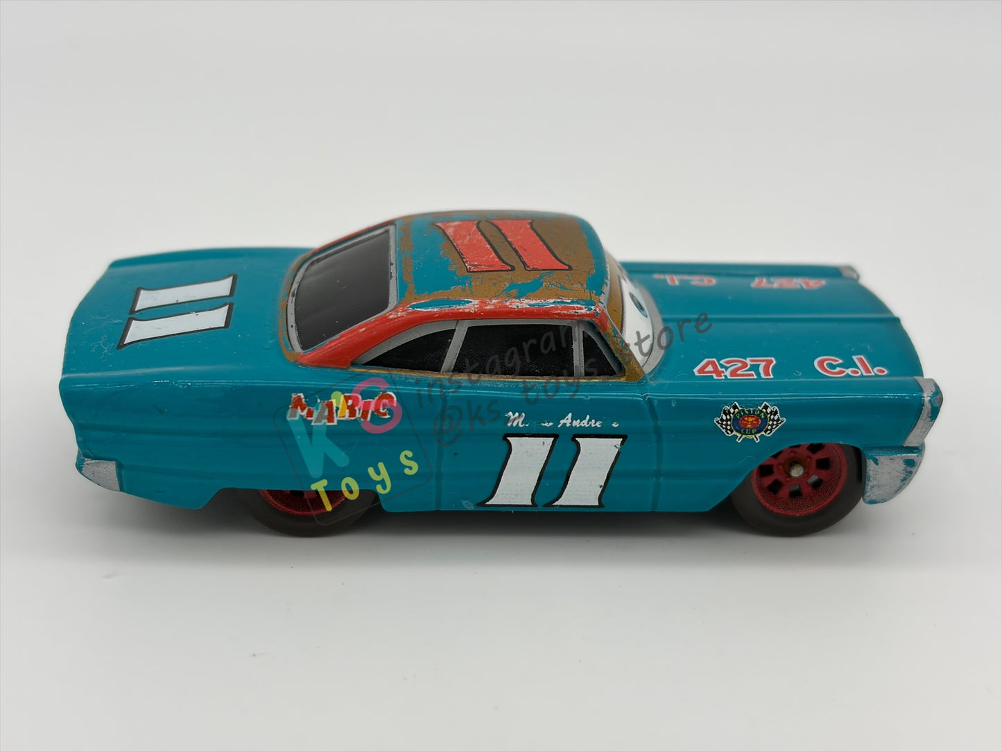 PRE-OWNED / LOOSE DISNEY PIXAR CARS BY MATTEL - "MARIO ANDRETTI RED RIMS" - CARS SERIES - PLAYED WITH GOOD CONDITION - READ DESCRIPTION!!!!!!!!!!!