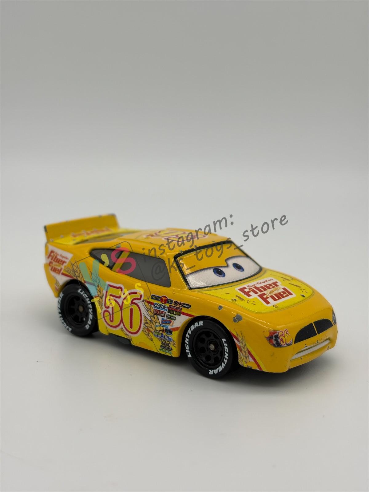 PRE-OWNED / LOOSE DISNEY PIXAR CARS BY MATTEL - "BRUSH CURBER" - CARS SERIES - PLAYED CONDITION - READ DESCRIPTION!!!!!!!!!!!