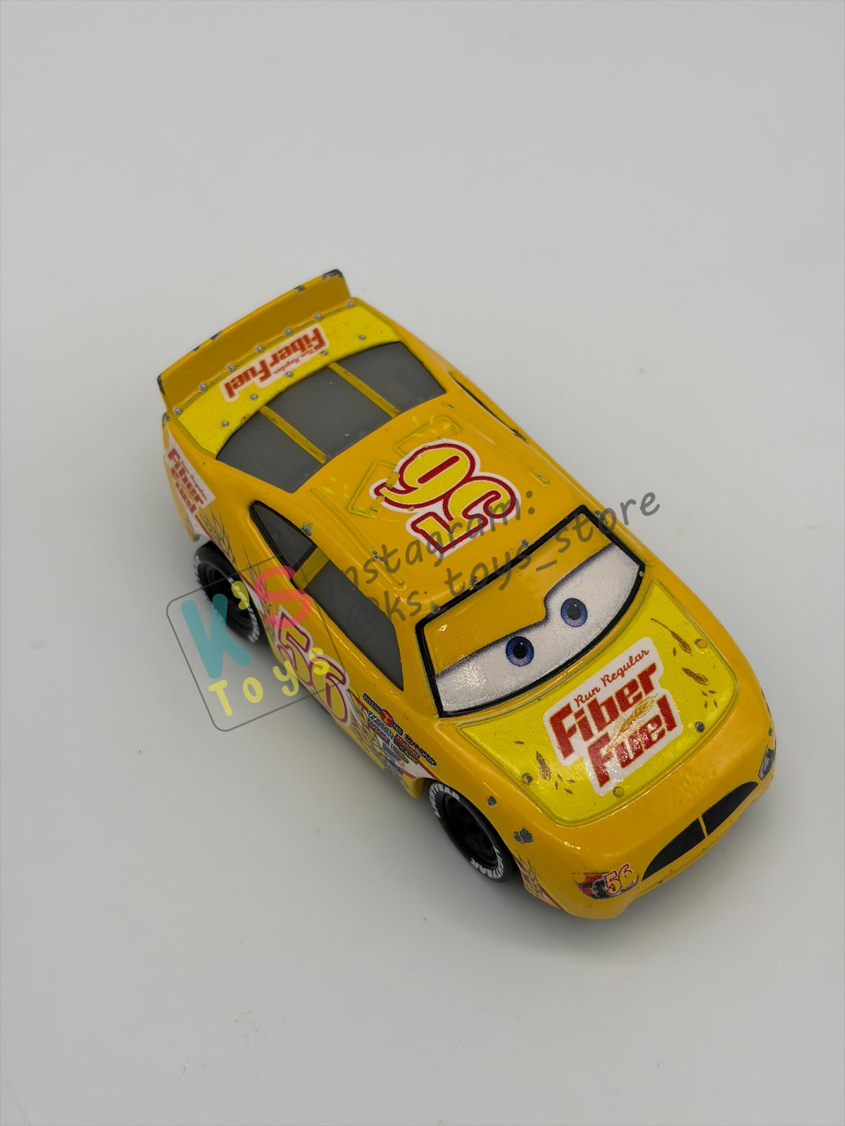 PRE-OWNED / LOOSE DISNEY PIXAR CARS BY MATTEL - "BRUSH CURBER" - CARS SERIES - PLAYED CONDITION - READ DESCRIPTION!!!!!!!!!!!