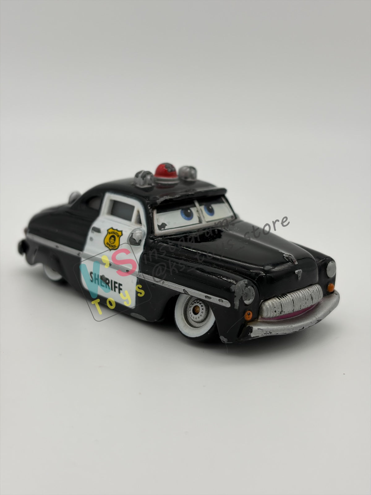 PRE-OWNED / LOOSE DISNEY PIXAR CARS BY MATTEL - "SHERIFF" - CARS SERIES - PLAYED CONDITION - READ DESCRIPTION!!!!!!!!!!!