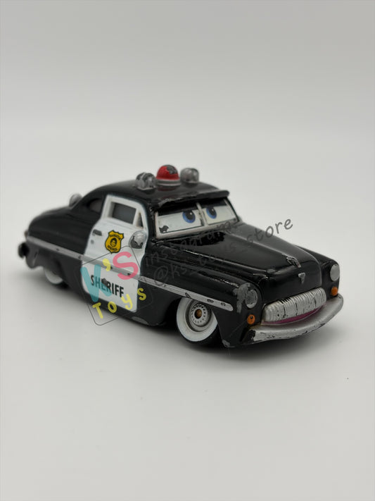 PRE-OWNED / LOOSE DISNEY PIXAR CARS BY MATTEL - "SHERIFF" - CARS SERIES - PLAYED CONDITION - READ DESCRIPTION!!!!!!!!!!!