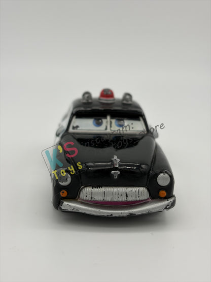 PRE-OWNED / LOOSE DISNEY PIXAR CARS BY MATTEL - "SHERIFF" - CARS SERIES - PLAYED CONDITION - READ DESCRIPTION!!!!!!!!!!!