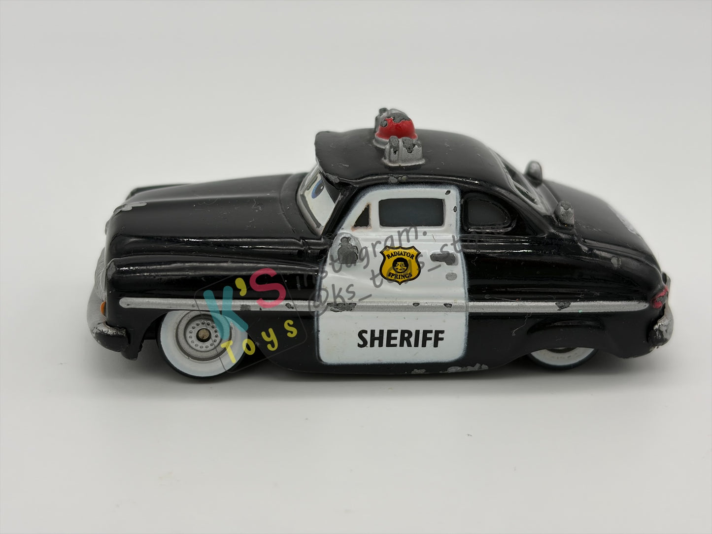 PRE-OWNED / LOOSE DISNEY PIXAR CARS BY MATTEL - "SHERIFF" - CARS SERIES - PLAYED CONDITION - READ DESCRIPTION!!!!!!!!!!!