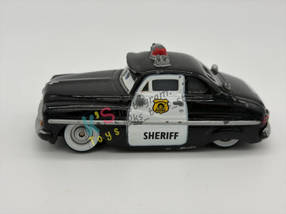 PRE-OWNED / LOOSE DISNEY PIXAR CARS BY MATTEL - "SHERIFF" - CARS SERIES - PLAYED CONDITION - READ DESCRIPTION!!!!!!!!!!!