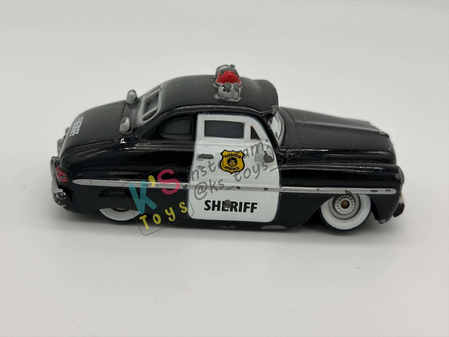 PRE-OWNED / LOOSE DISNEY PIXAR CARS BY MATTEL - "SHERIFF" - CARS SERIES - PLAYED CONDITION - READ DESCRIPTION!!!!!!!!!!!
