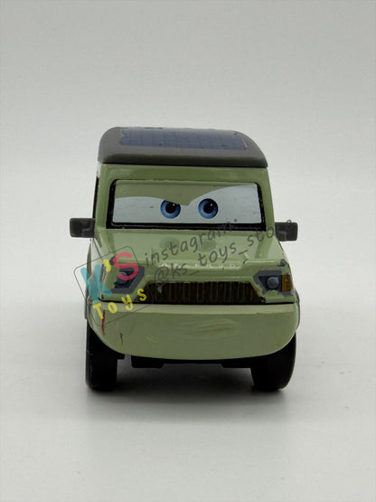 PRE-OWNED / LOOSE DISNEY PIXAR CARS BY MATTEL - "MILES AXLEROD” - CARS 2 SERIES - GOOD CONDITION - READ DESCRIPTION!!!!!!!!!!!
