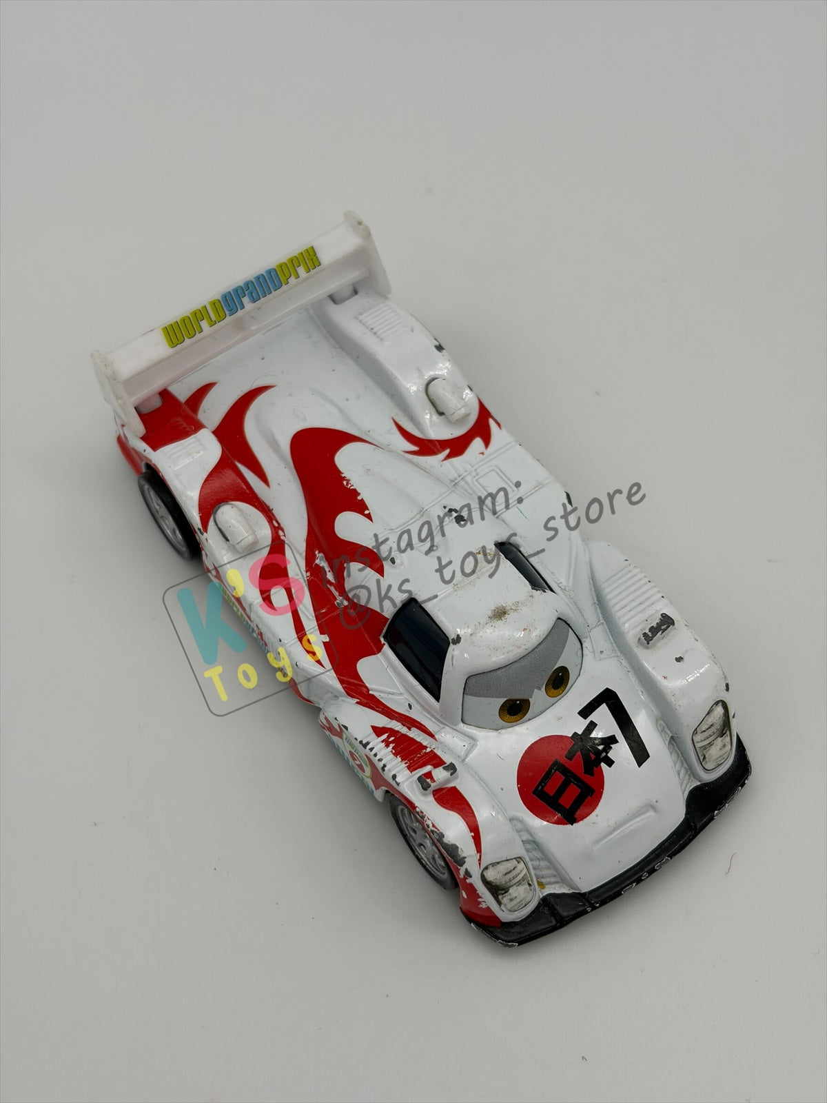 PRE-OWNED / LOOSE DISNEY PIXAR CARS BY MATTEL - "SHU TODOROKI" - CARS 2 SERIES - PLAYED CONDITION - READ DESCRIPTION!!!!!!!!!!
