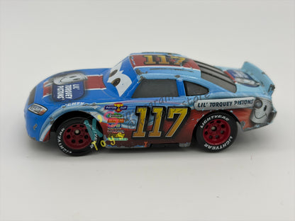 PRE-OWNED / LOOSE DISNEY PIXAR CARS - "RALPH CARLOW #117 LIL'S TORQUEY PISTONS" CARS 3 - PLAYED CONDITION