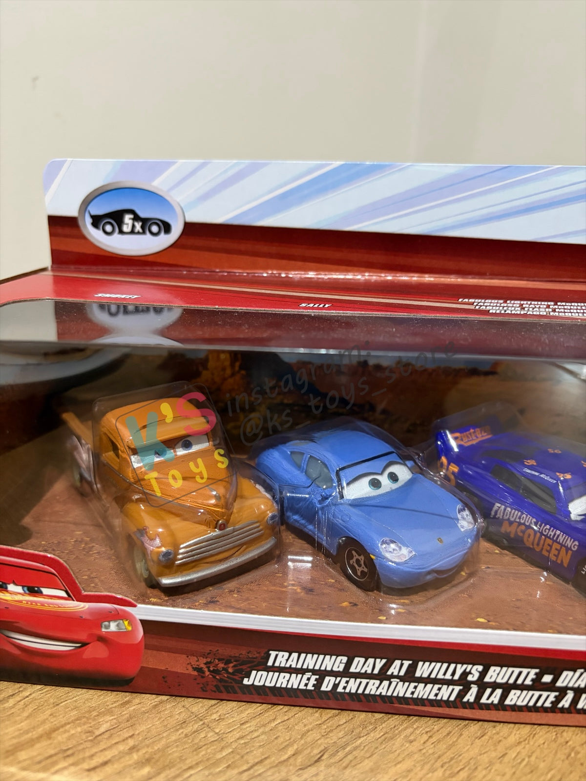 GIFT SET Disney Pixar Cars by MATTEL, EXCLUSIVE 5 PACK TRAINING DAY AT WILLY'S BUTTE - BNIP