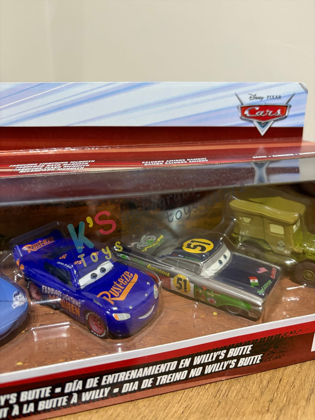 GIFT SET Disney Pixar Cars by MATTEL, EXCLUSIVE 5 PACK TRAINING DAY AT WILLY'S BUTTE - BNIP