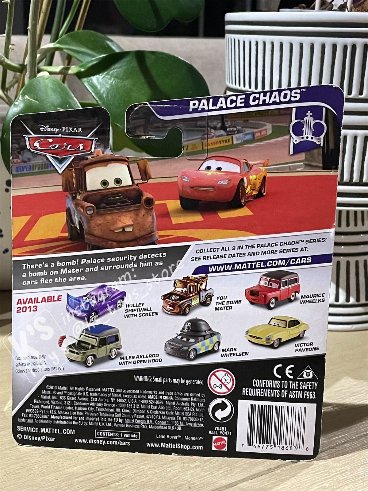 DISNEY PIXAR CARS "MARK WHEELSEN" PALACE CHAOS SERIES- BNIP