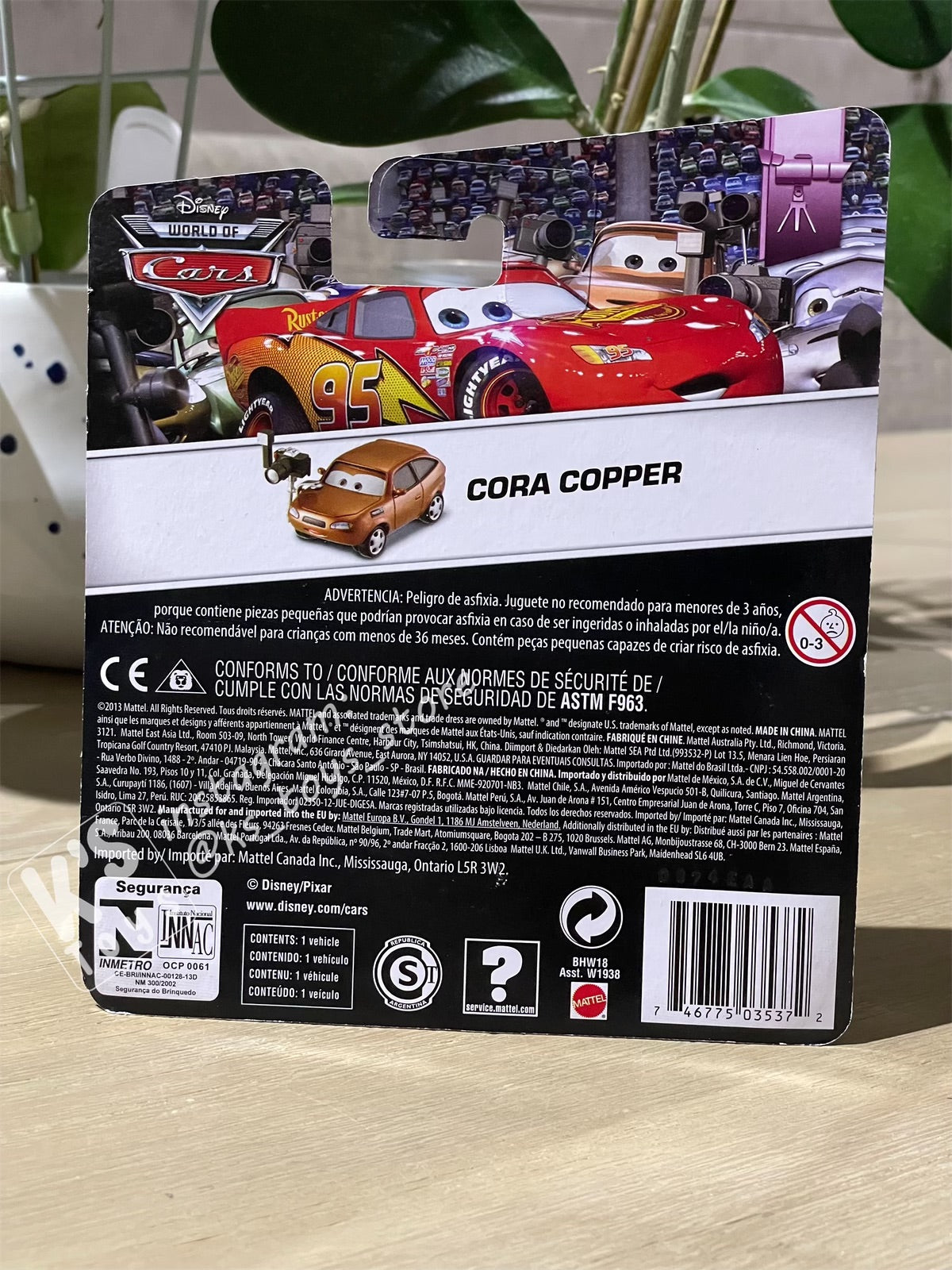 DISNEY PIXAR CARS BY MATTEL, “CORA COPPER" RSN SERIES - BNIP