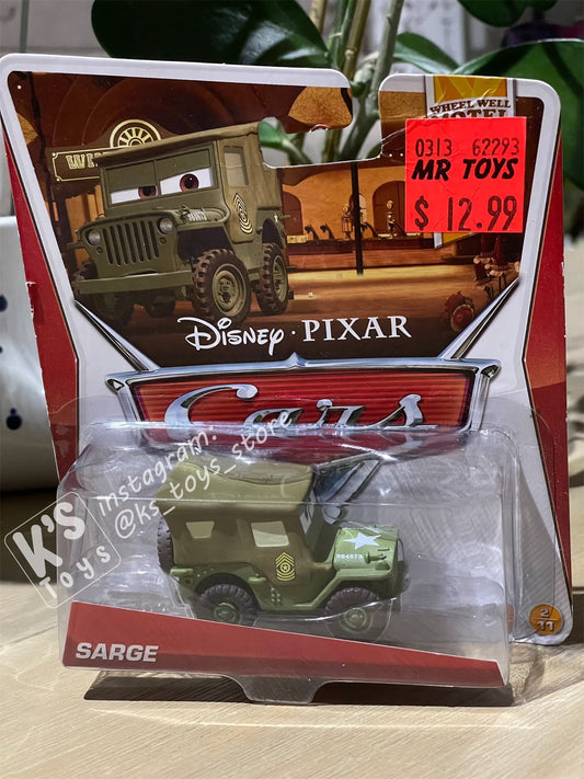 DISNEY PIXAR CARS BY MATTEL, “SARGE" WHEEL WELL MOTEL SERIES - BNIP