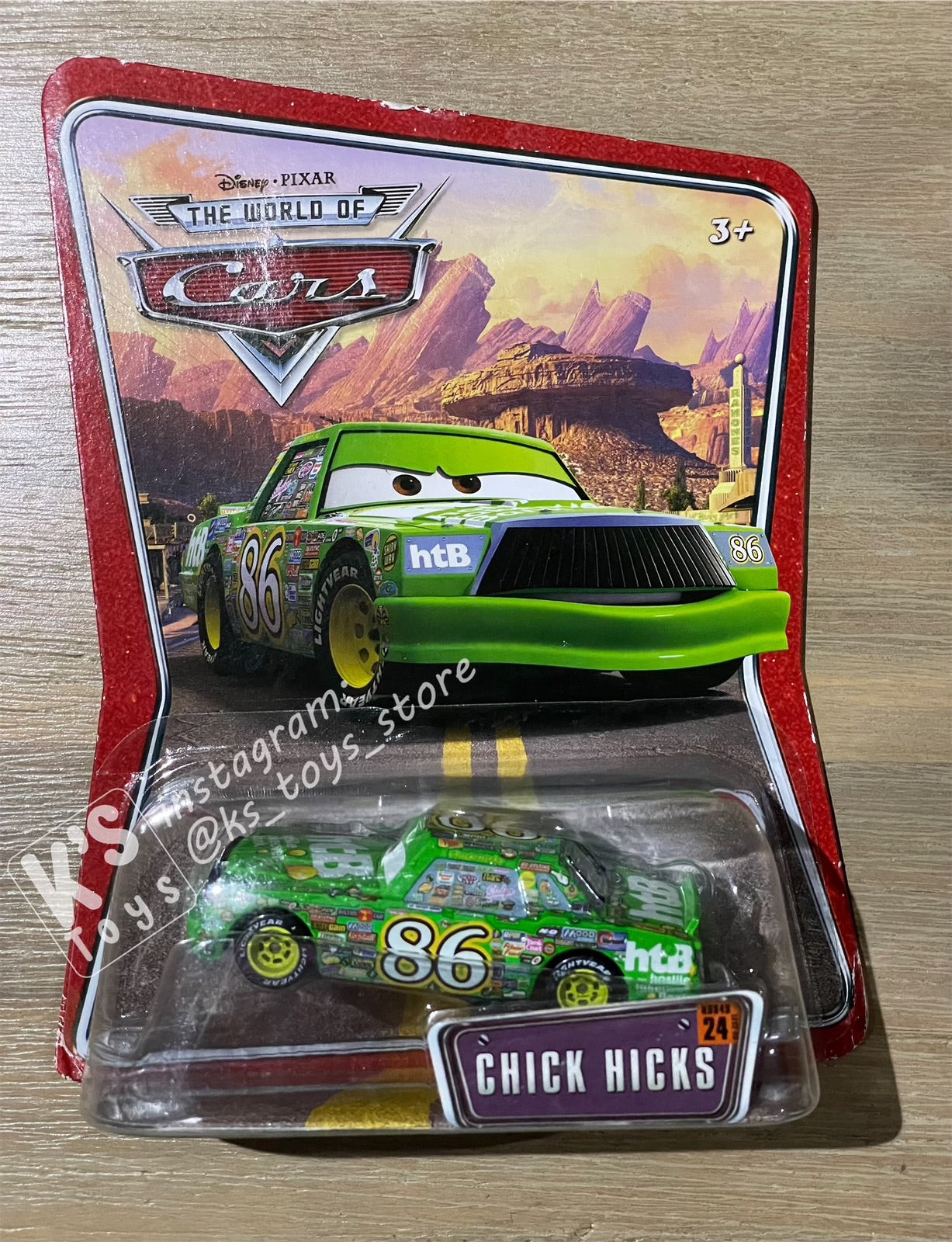 DISNEY PIXAR CARS BY MATTEL, CHICK HICKS - THE WORLD OF CARS - BNIP