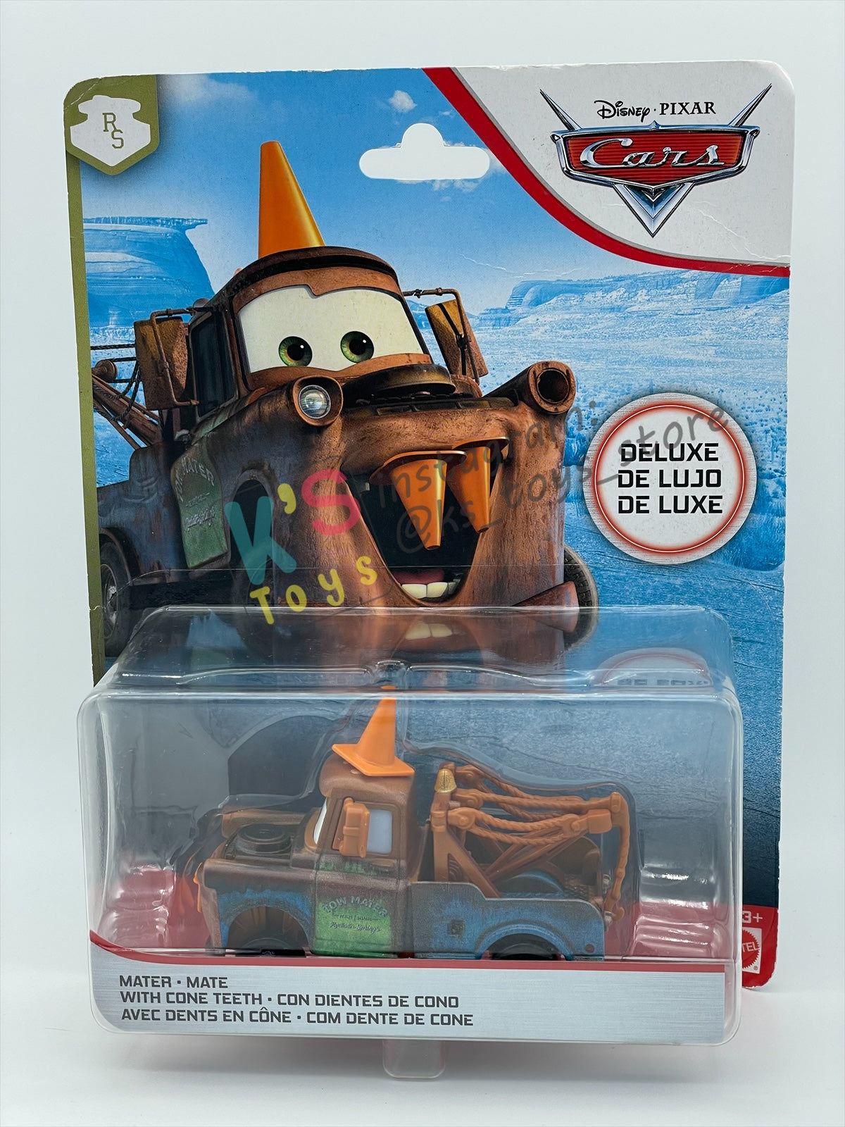 DELUXE DISNEY PIXAR CARS "MATER WITH CONE TEETH" - BNIP