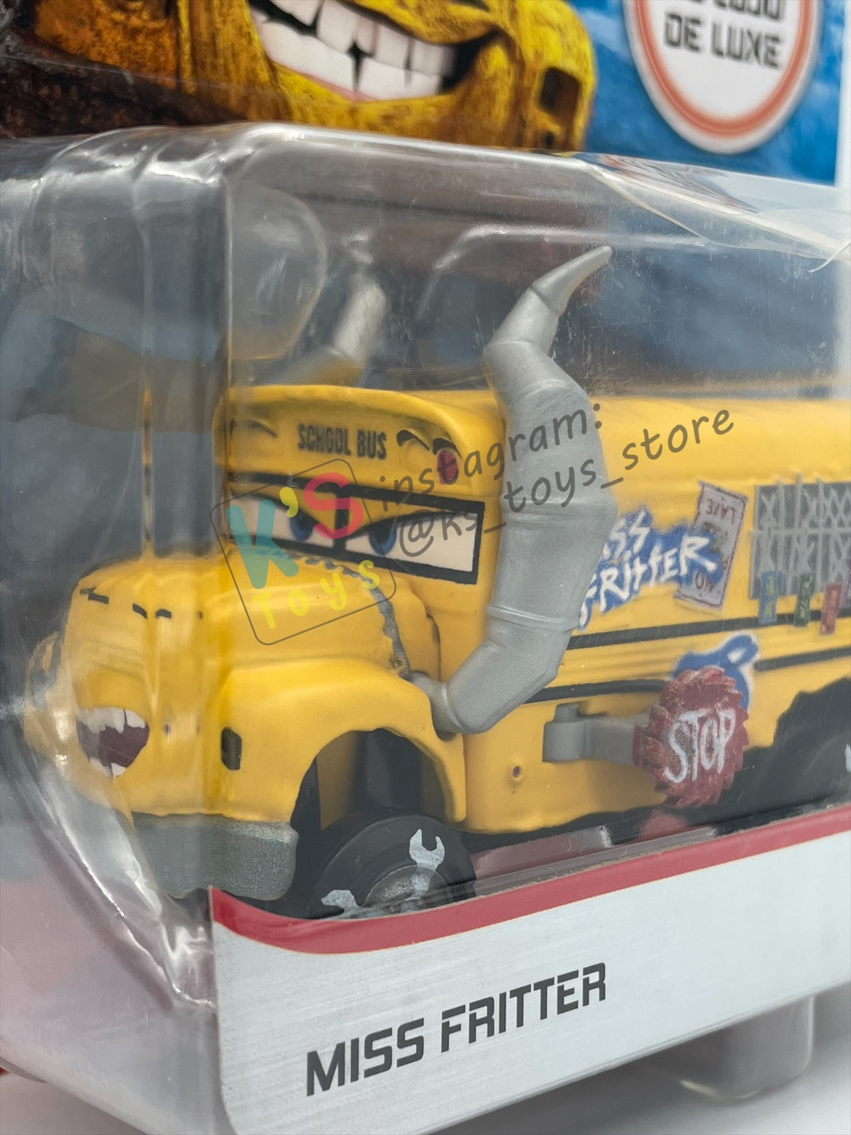 DELUXE DISNEY PIXAR CARS - MISS FRITTER - THUNDER HOLLOWS SERIES - BNIP - CRACKED BLISTER!!