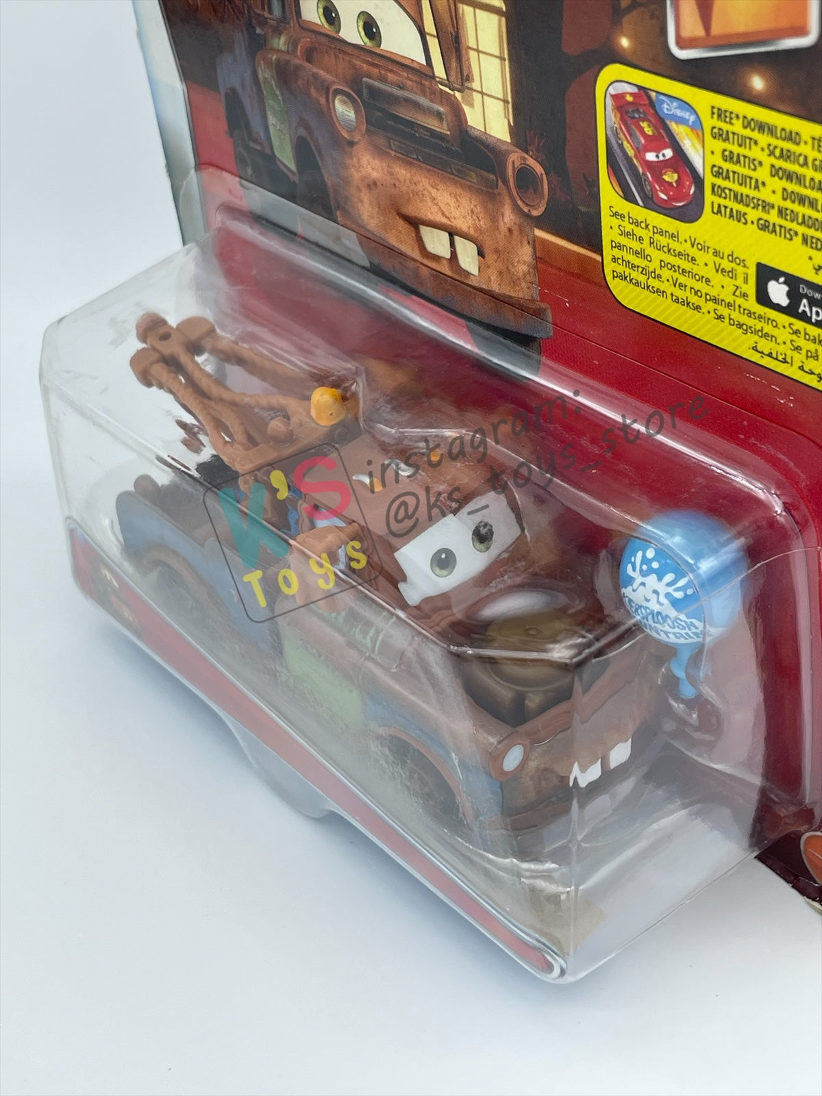 DISNEY PIXAR CARS 1:55 BY MATTEL, "MATER WITH BALLOON" - 95 RETURNS SERIES - BNIP