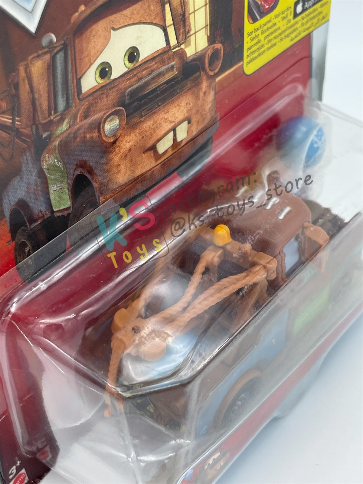 DISNEY PIXAR CARS 1:55 BY MATTEL, "MATER WITH BALLOON" - 95 RETURNS SERIES - BNIP