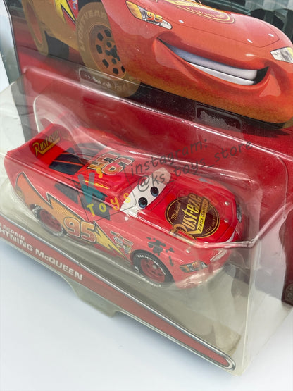 DISNEY PIXAR CARS 1:55 BY MATTEL, "ROAD REPAIR LIGHTNING MCQUEEN" - RADIATOR SPRINGS SERIES - BNIP