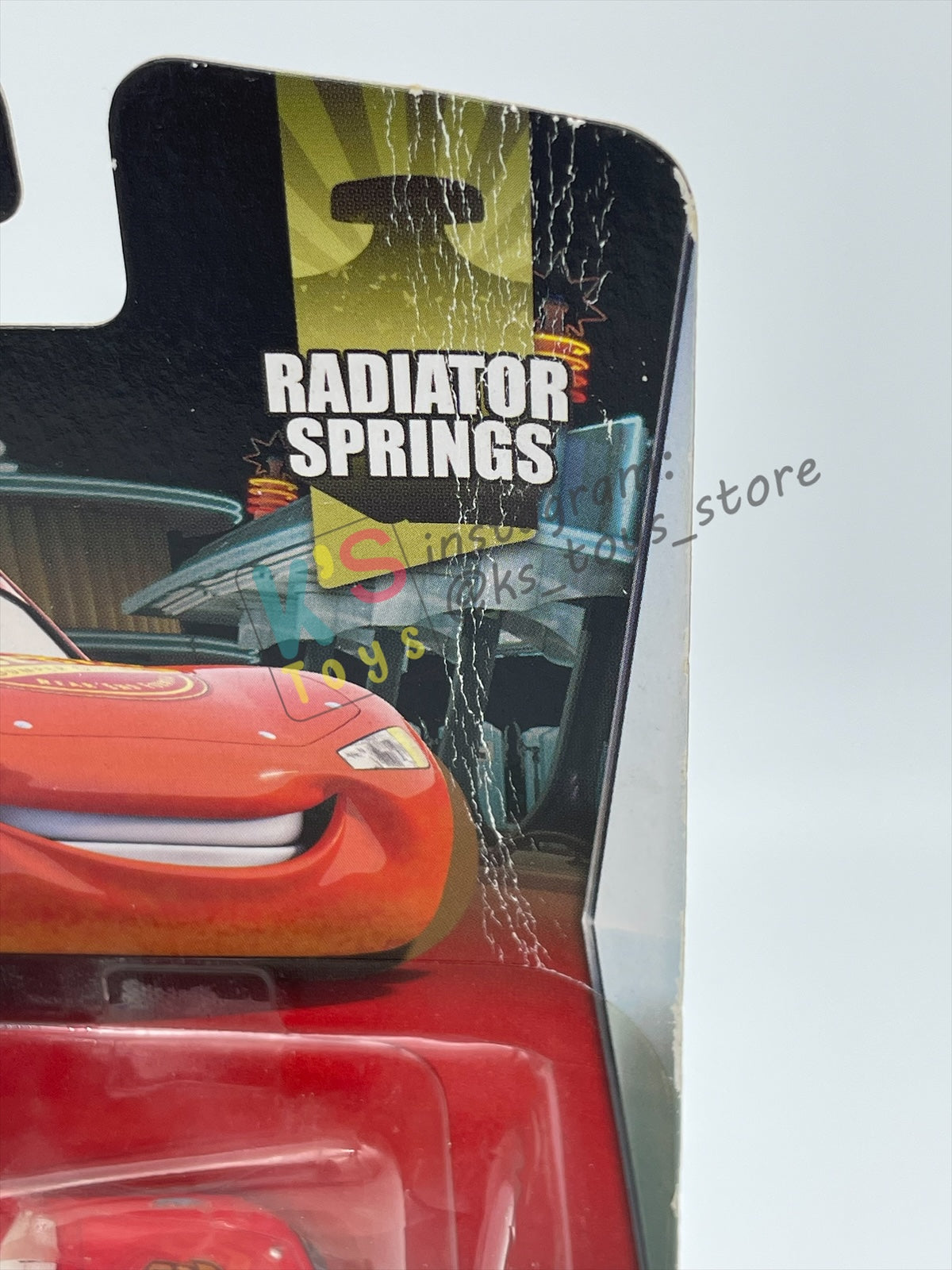 DISNEY PIXAR CARS 1:55 BY MATTEL, "ROAD REPAIR LIGHTNING MCQUEEN" - RADIATOR SPRINGS SERIES - BNIP