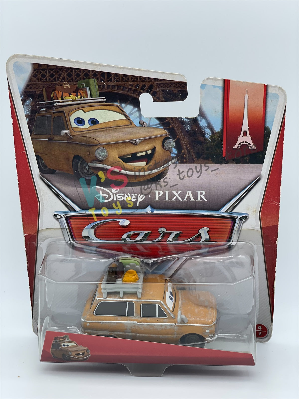 DISNEY PIXAR CARS 1:55 BY MATTEL, "LUBEWIG" - PARIS TOUR SERIES - BNIP