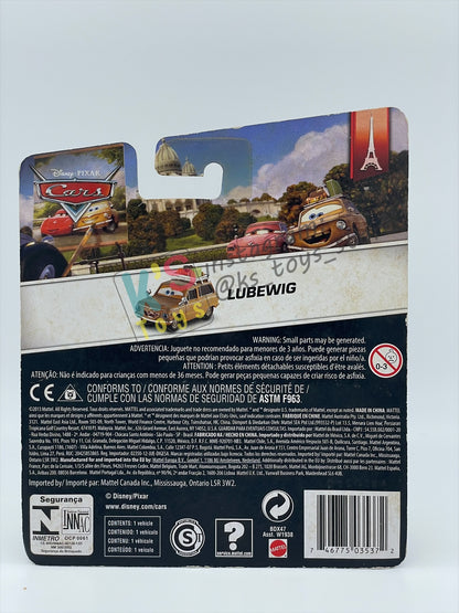 DISNEY PIXAR CARS 1:55 BY MATTEL, "LUBEWIG" - PARIS TOUR SERIES - BNIP