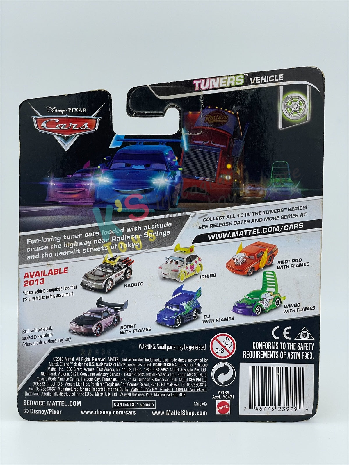 DISNEY PIXAR CARS 1:55 BY MATTEL, ICHIGO - TUNERS CHASE PACKAGE  - BNIP - READ DESCRIPTION!!!