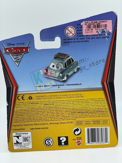 DISNEY PIXAR CARS BY MATTEL, "PROFESSOR Z" - CARS 2 SERIES - BNIP - READ DESCRIPTION!!!
