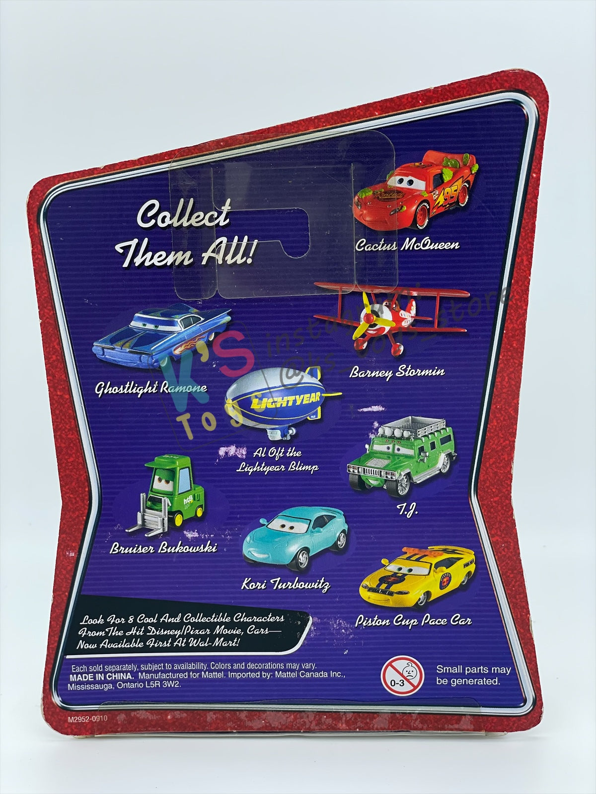 DISNEY PIXAR CARS BY MATTEL, AL OFT THE LIGHTYEAR BLIMP - WALMART VERSION - BNIP