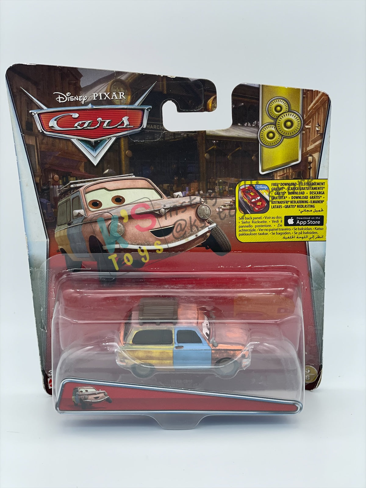 Rare Disney Pixar Cars 1:55 by Mattel, Jason Hubkap - Paris Tours Market - BNIP - READ DESCRIPTION!!!!