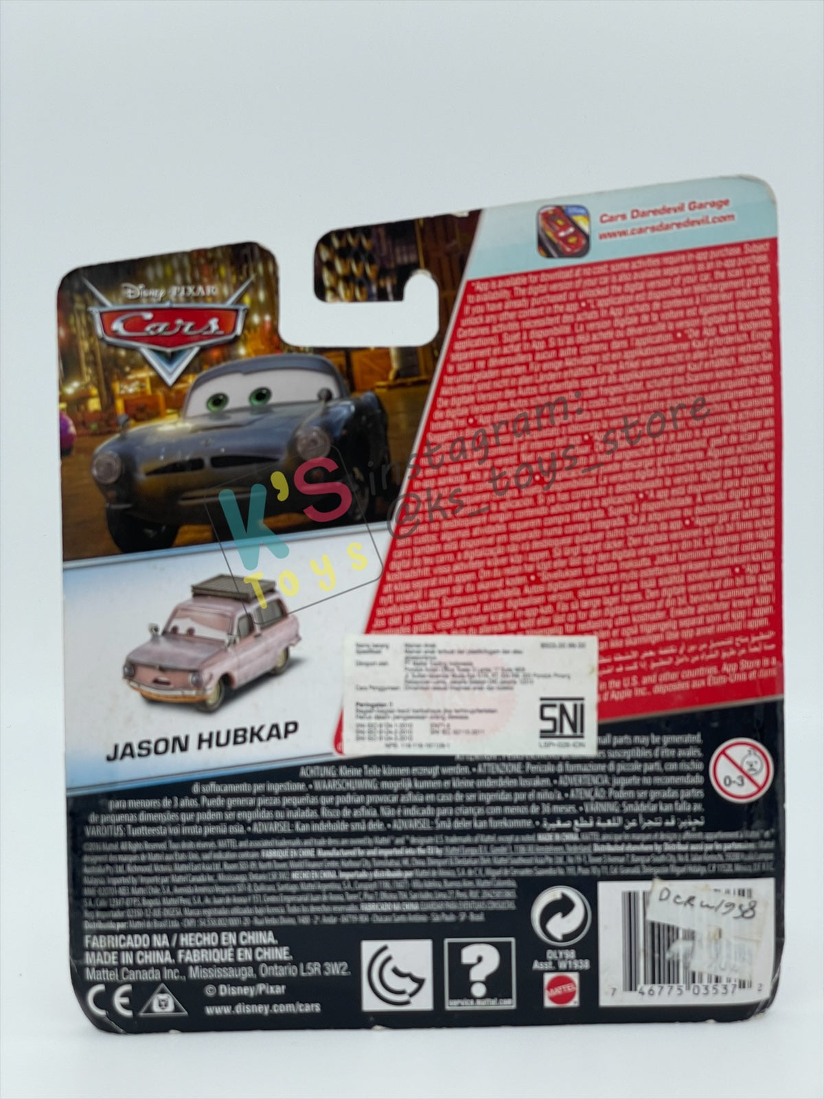 Rare Disney Pixar Cars 1:55 by Mattel, Jason Hubkap - Paris Tours Market - BNIP - READ DESCRIPTION!!!!