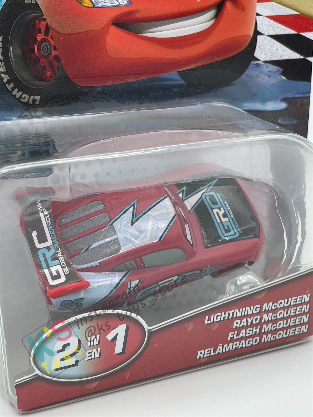 COLOR CHANGERS Disney Pixar Cars by MATTEL, GRC LIGHTNING MCQUEEN (RED / LIGHT BLUE) - 2025 NEW RELEASE - BNIP