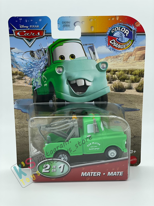 COLOR CHANGERS Disney Pixar Cars by MATTEL, BRAND NEW MATER (GREEN / LIGHT BLUE) - 2025 RE-RELEASED - BNIP