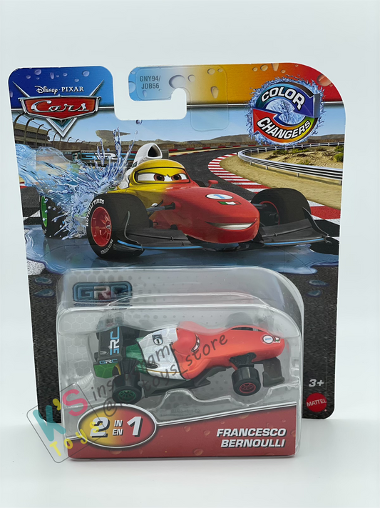 COLOR CHANGERS Disney Pixar Cars by MATTEL, GRC FRANCESCO (RED / YELLOW) - 2025 NEW RELEASE - BNIP