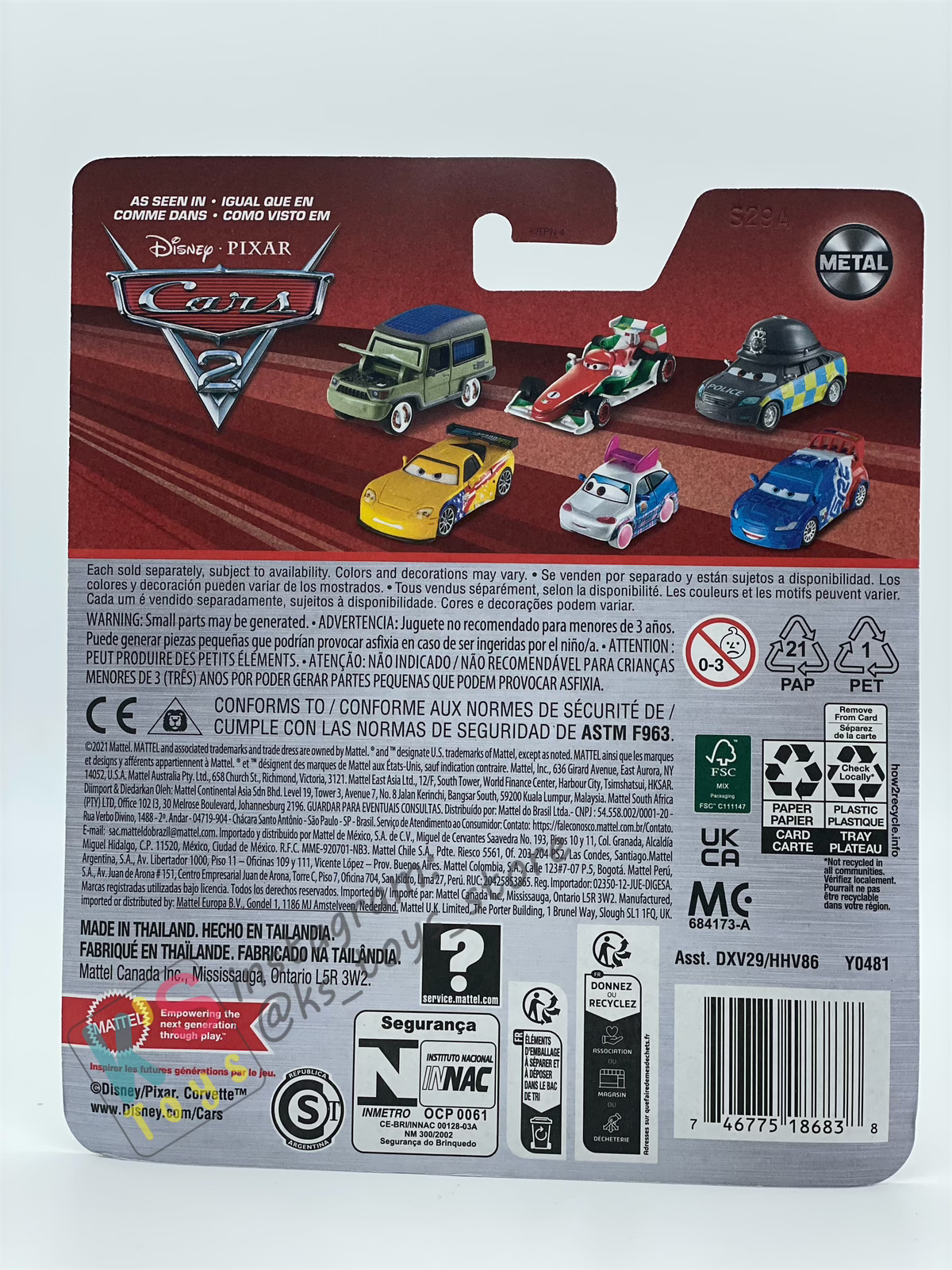 DISNEY PIXAR CARS BY MATTEL - "MARK WHEELSEN" 2023 RE-RELEASED - BNIP