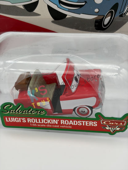 Complete Set / Bundle of 5 pcs of "LUIGI'S ROLLICKIN' ROADSTERS: SERGIO, SOPHIA, ANGELO, PASQUALE, AND SALVATORE" Exclusive Cars Land Disney Parks Cars - BNIP