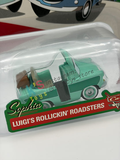 Complete Set / Bundle of 5 pcs of "LUIGI'S ROLLICKIN' ROADSTERS: SERGIO, SOPHIA, ANGELO, PASQUALE, AND SALVATORE" Exclusive Cars Land Disney Parks Cars - BNIP