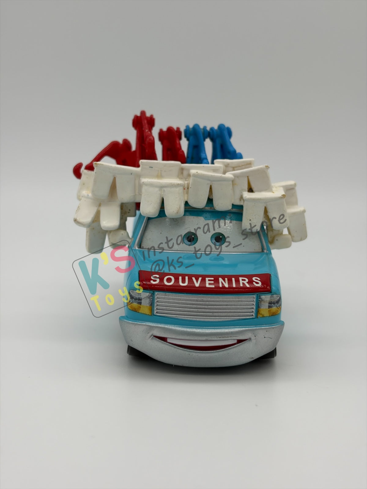 PRE-OWNED / LOOSE DISNEY PIXAR CARS 1:55 BY MATTEL - "BUCK THE TOOTH VENDOR" MATER THE GREATER SERIES - GOOD CONDITION